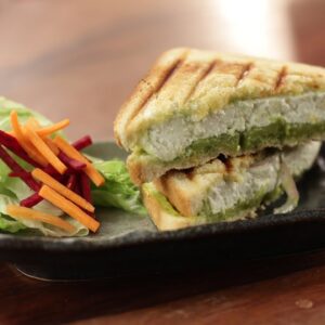 Spicy Salsa Paneer grill sandwich