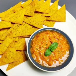 Nachos with Salsa Dip